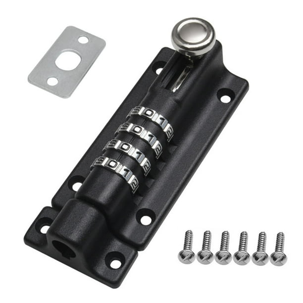 Cerradura de metal con contraseña para el hogar, antirrobo, creativa, con contraseña y dígitos Negro mate
