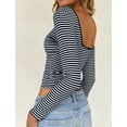 thumbnail image 4 of IWEMEK Long Sleeve Tops for Women Crew Neck Tight Fitting Tee Shirt Black Casual Fall Pullover Size XL, 4 of 7