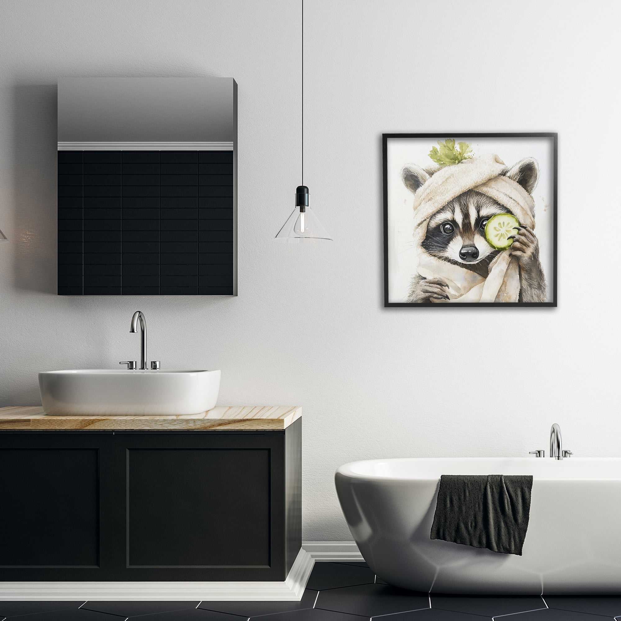 Stupell Industries Time To Depuff Self Care Black Framed Giclee Art, design by Tina LeCour