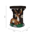 thumbnail image 2 of Solar Elk Statue Stump Plant Stand, 2 of 4