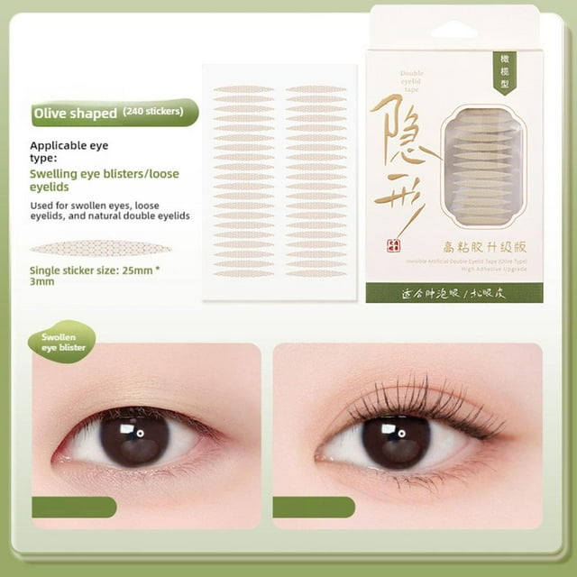 240 Pcs Patchs Adhésifs Imperméables Invisibles pour Double Paupière Maquillage