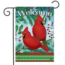 Briarwood Lane Welcome Cardinals Garden Flag