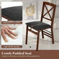 Costway 2 Pack Folding Dining Chairs Foldable Chairs with PVC Padded