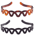 thumbnail image 1 of Set of 2 Black Plastic Sharks Tooth Hair Comb Headband, 1 of 5