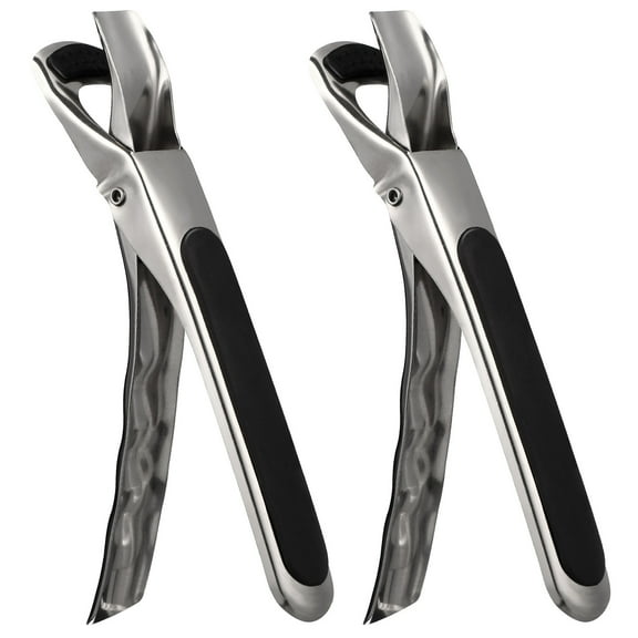 OFFIGAM Stainless Steel Hot Dishes Tong Safe Lifting Kitchen Anti-Scald Clips 2Pcs