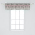 thumbnail image 2 of Ambesonne Ethnic Window Valance, Geometric Pattern, 54" X 12", Cream Black Ruby, 2 of 3