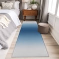 thumbnail image 4 of Runner Rug 2 x 6 Ft, Navy Blue Grey Ombre Washable Non-Slip Floor Mat for Kitchen Hallway/Entryway, Farmhouse Gradient Minimalist Long Kitchen Runner Area Rugs for Living Room, Low-Profile, 4 of 8