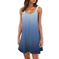 thumbnail image 1 of Vestido de playa sin mangas plisado de verano para mujer: corte en A, tirantes ajustables, tejido fluido, adecuado para vacaciones y uso informal., 1 of 4