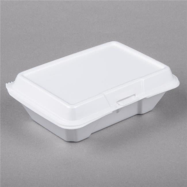 25 5" Sandwich Container White Foam Hinged Lid Food Tray Dart Take Out Party