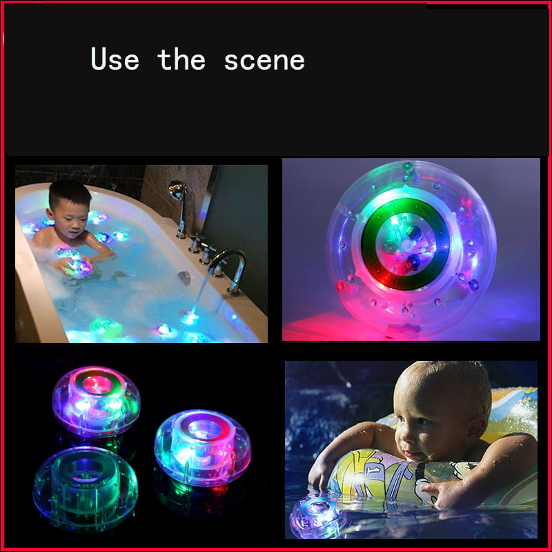 1Pc Plastic Waterproof Glowing Bathtub LED Lights Light-up Toys for Kids Games 