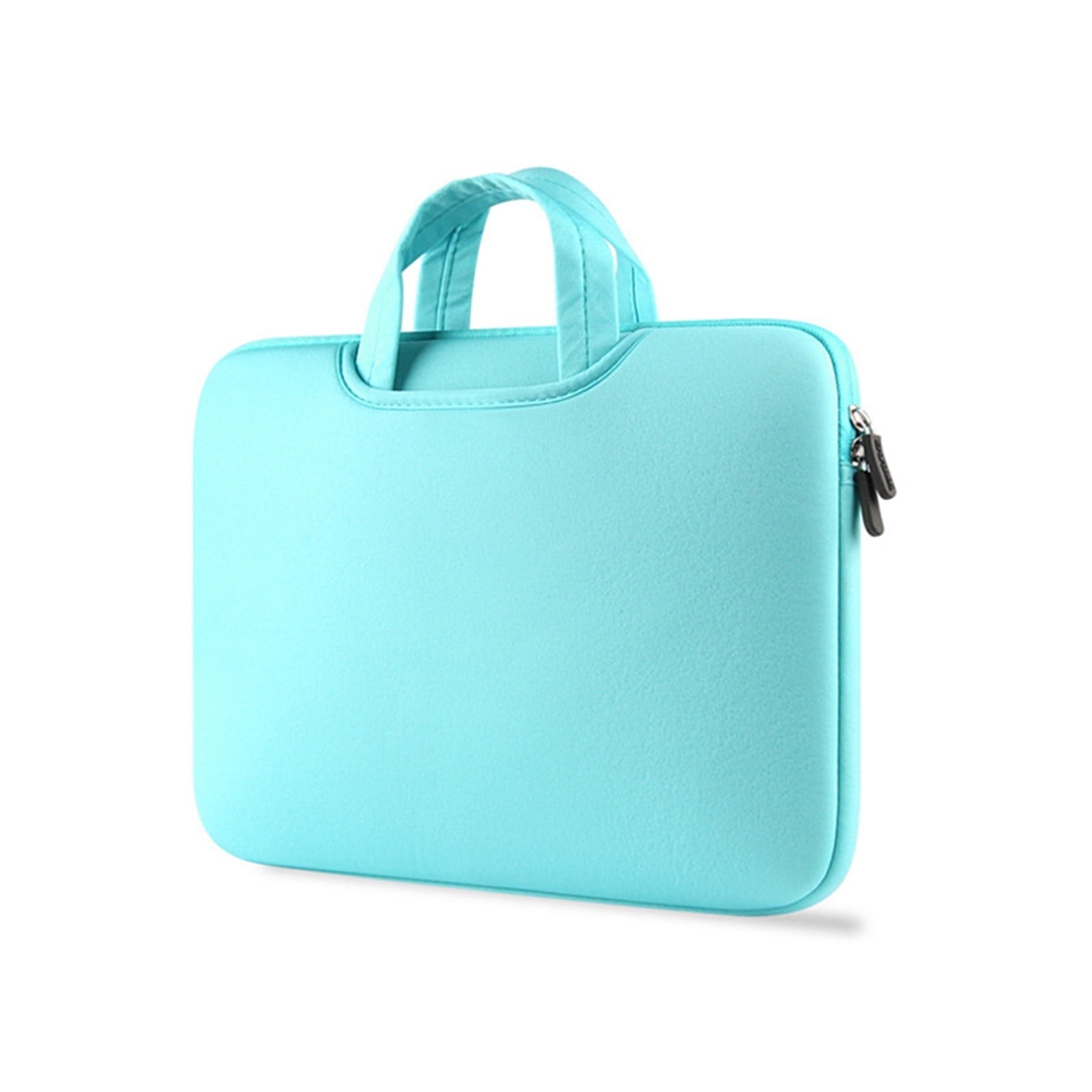 JAHH Plush Velvet Laptop Sleeve Bag, Colorful Unisex Computer Case with Padded Shoulder Strap & Multi-Functional School Work Accessory