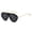 Black Black Grey, variant on Oversized Aviator Sunglasses UV400 Protection Unisex Plastic Metal Frame Shades