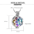 thumbnail image 2 of Tree of Life Urn Necklace for Ashes for Women Men Hollow Small Ball Cremation Necklace Stainless Steel Urn Pendant, 2 of 8