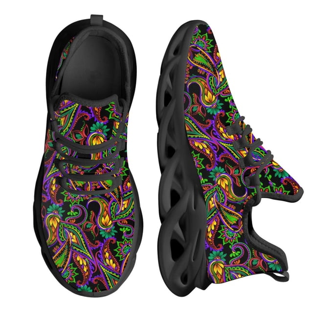 Zapatillas de deporte bohemias con estampado de cachemira para mujer, zapatos para caminar, tenis ligeros, informales, vulcanizados, a la moda