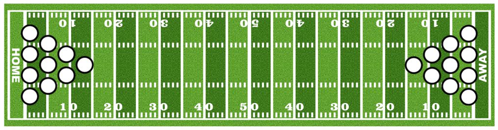 8-Foot Professional Beer Pong Table w/ Cup Holes - Football Field Edition