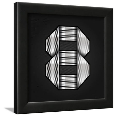 Number Metal Chrome Ribbon 8 Eight Framed Print Wall Art By Ecelop Number Metal Chrome Ribbon 8 Eight Framed Print Wall Art By Ecelop