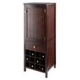 thumbnail image 4 of Winsome Wood Brooke Jelly 3-Section Cupboard, Wine Storage, Walnut Finish, 4 of 9