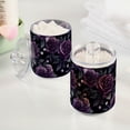 thumbnail image 2 of Yayeee 2 Pack Qtip Holder Bathroom Cotton Swab Canister with Lid Clear Dispenser Set, Roses and Pearls, 2 of 6