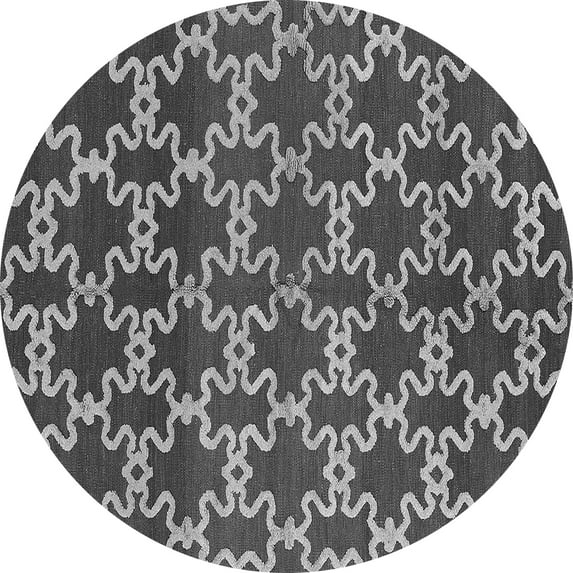 Ahgly Company Indoor Round Oriental Gray Industrial Area Rugs, 5' Round