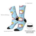 thumbnail image 4 of Disketp Gnome On A Watermelon Mattress In The Pool Unisex Crew Socks Lightweight Breathable Ventilation Ankle Socks, Mid-calf socks for Daily, 4 of 6