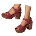 thumbnail image 2 of WILLBEST Sandalias Cómodas De Verano Para Mujer, De Tacón Alto, Cómodas, Informales, Elegantes, Con Punta Abierta, Para Vacaciones, Trabajo, Citas Y Atuendos., 2 of 8