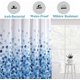 thumbnail image 2 of Cortina De Ducha Azul 180x200cm, Tela De Poliéster Impermeable A Prueba De Moho Lavable A Máquina Decorativa Cortina De Baño De Bañera Larga, con 12 Cortinas Rin, 2 of 5