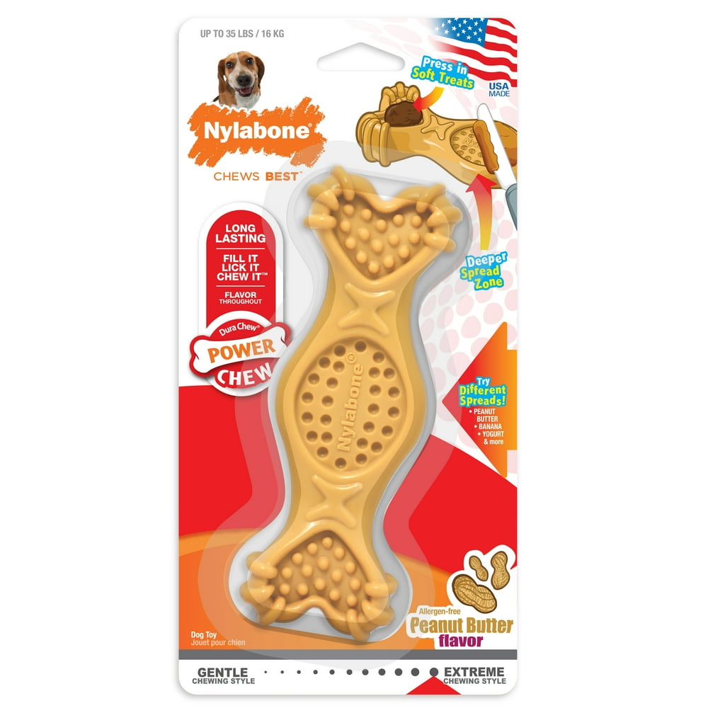 Nylabone Power Chew Fill & Treat, Peanut Butter Flavored Dog Fillable