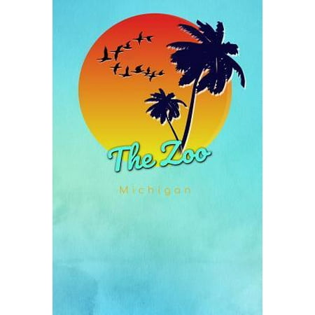 The Zoo Michigan: Cute Sunset Palm Tree Flock of Birds Surfing Beach Dotted Grid Bullet Journal Notebook - 100 pages 6 x 9 inches Log Bo (The Best Beaches In Michigan)