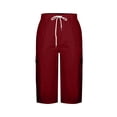 thumbnail image 4 of Delayuji Women's Cargo Pant Short Summer Comfortable Cargo Pants with Multiple Pocket, 4 of 7