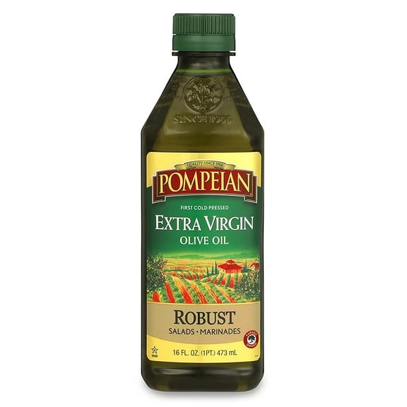 Pompeian Robust Extra Virgin Olive Oil, Contains Polyphenols, First Cold Pressed, 16 Fl Oz