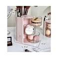 thumbnail image 2 of 3-Tier Rotating Makeup Organizer Dustproof Beauty Blender Storage Box for Vanity Cosmetic Case for Makeup Sponges Lipsticks and Brushes Pink, 2 of 3