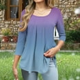 thumbnail image 4 of Fall Savings Women's Blouse Xl Womens Shirts Pack Women's 3/4 Sleeve Tops Plus Size Womens Blouses Casual Plus Size my order Trending Gifts, 4 of 6