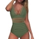 thumbnail image 4 of Traje de baño de una pieza para mujer, conjuntos de bikini para mujer, traje de baño liso sin mangas de moda para mujer, traje de baño con relleno y efecto push-up, traje de baño de playa para mujer, 4 of 5