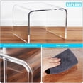 thumbnail image 4 of BOPKOWI Acrylic Step Stool,Acrylic Stool,Acrylic Small Step Stool,Acrylic Footstool,Clear Step Stool with Non-Slip for Bathroom,Holds Up to 250lbs (with Non-Slip Stool, Pack of 1), 4 of 7