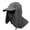 Dark Gray, variant on Fishing Flap Caps Men Women Quick Dry Sunshade UV Protection Removable Neck Cover Outdoor Sportswear Accessories