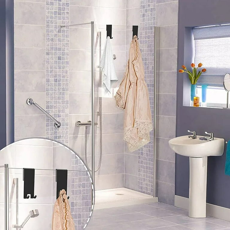Towel holder for shower door best sale