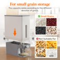 thumbnail image 4 of Dispensador de arroz Lifewit de 25,4 libras (11,3 kg) x 2 x 25 L, sin BPA, gris, 4 of 8