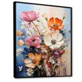 thumbnail image 2 of Designart "Assorted Bouquets Representation Colorfuled I" Floral Floater Framed Canvas Print, 2 of 7
