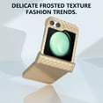 thumbnail image 6 of Allytech Slim Matte Case for Samsung Galaxy Z Flip5, [Hinge Protection] Metal Frosted Texture Case for Women Men, Shockproof Anti-Scratch Rugged Case for Samsung Galaxy Z Flip5 - Gold, 6 of 6