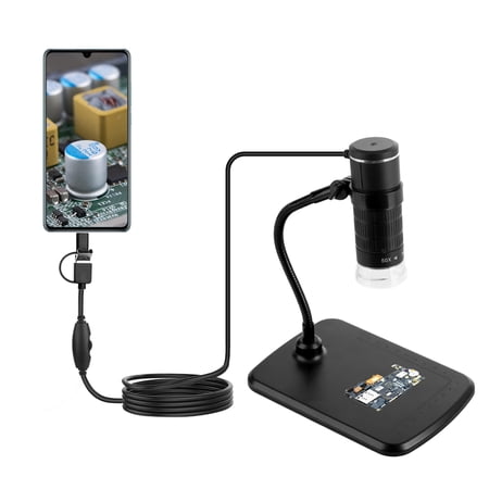 Microscope,Type-c Android Computer 3-in-1 Microscope 1000x In 1 Cable With Type-c Mobile Microscope With 3 In 1 1080p Mobile 1000x 1080p Laoshe Mobile With Mobile Pne With Black