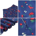 thumbnail image 4 of Women's Pleated Vintage Skirt Floral Print A-line Midi Skirts with Pockets, 4 of 6