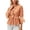 Rose Gold, variant on Elegant Lace Shirt Collar Blouse With Smocked Waist and Chiffon Sleeves Sun Loose Fit Casual Top for Women Oversized T-shirts Short Sleeve Crewneck Casual Tops