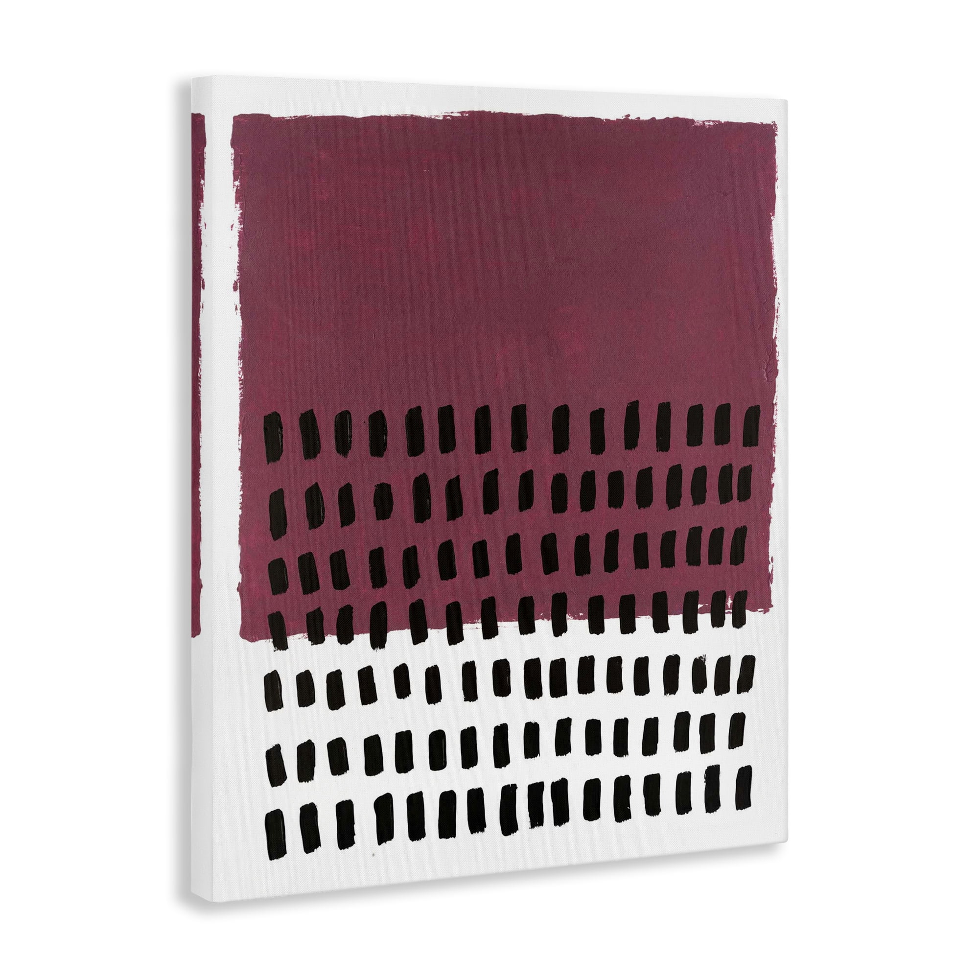 Stupell Industries Red Dotted Pattern Abstract Painting Wrapped Canvas Art Print Wall Art, 24 x 30