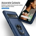 thumbnail image 3 of Dteck for Google Pixel 7 Pro Case with Stand Ring Kickstand Military Grade Fit for Magnetic Car Mount Anti-Scratch Shockproof Case, Darkblue, 3 of 6