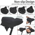 thumbnail image 3 of Funda de cojín de gel para asiento de bicicleta para mayor comodidad, tamaño grande y transpirable, se adapta a bicicletas de crucero y bicicletas estáticas estáticas para interiores y exter, 3 of 5