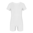 thumbnail image 1 of inhzoy Combinaison de Danse Ballet à Manches Courtes Extensible pour Filles, Blanc 12, 1 of 5