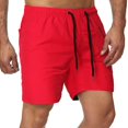 thumbnail image 4 of Running Shorts For Men, Men's Swim Trunks Beach Shorts Sports Shorts Bathing Suit Boardshorts Swimwear Surfing Red, 4 of 5