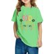 thumbnail image 1 of Fiudx Camiseta para Niños, Blusa Escolar de Tela Suave, Blusa Informal Cuello Redondo, Camisa de Verano de Manga Corta, Atuendo Diario, Moda para Niños y Niñas, 95 % Poliéster., 1 of 6