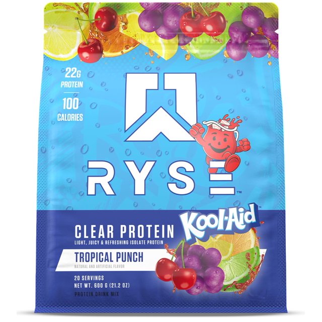 Proteína en Polvo RYSE Clear Whey Isolate Sabor Kool-Aid Tropical Punch