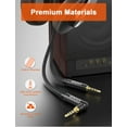 thumbnail image 3 of VANAUX TRRS 90 Degree Aux Cable, 3.5mm Audio Cable 4 Pole, Male to Male AUX Cord Compatible with Mic, Smartphones, Tablets, Car Home Stereos, Headphones, Speaker(3.3FT/1M), 3 of 8